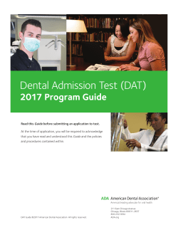 DAT Guide - American Dental Association