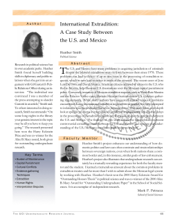 International Extradition: A Case Study Between the - UROP