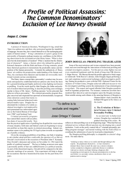 A Profile of Political Assassins: The Common