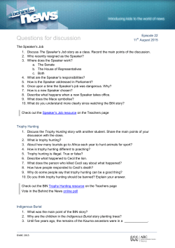 Questions for discussion
