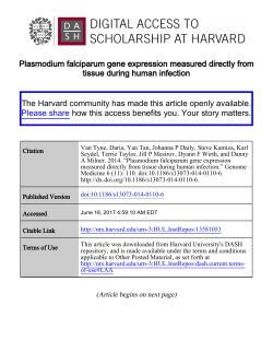 Plasmodium falciparum gene expression measured directly from