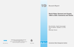 World Water Demand and Supply, 1990 to 2025: Scenarios