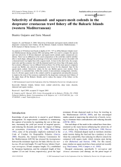 Selectivity of diamond- and square-mesh codends in the deepwater