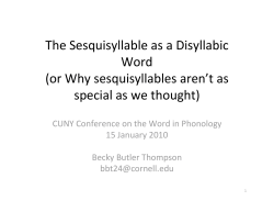 The Sesquisyllable as a Disyllabic Word_2