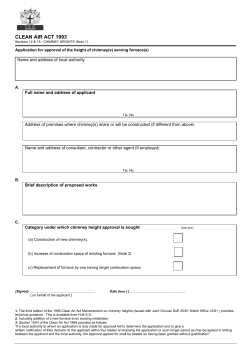 chimney height application form - the City of London Corporation