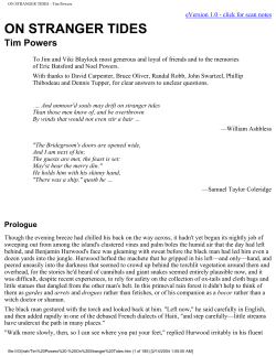 ON STRANGER TIDES - Tim Powers