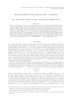 Rational numbers with purely periodic &beta;