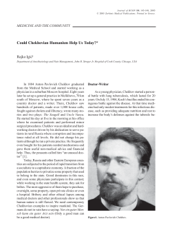 Could Chekhovian Humanism Help Us Today?