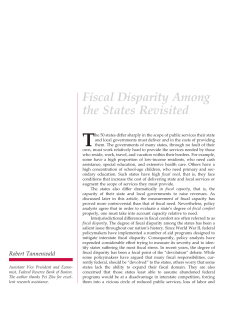 Fiscal Disparity Among the States Revisited