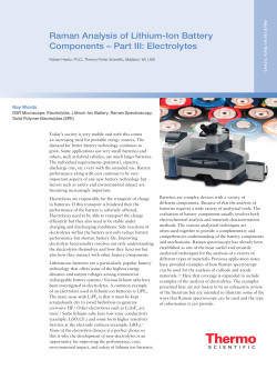 Raman Analysis of Lithium-Ion Battery Components &ndash; Part III