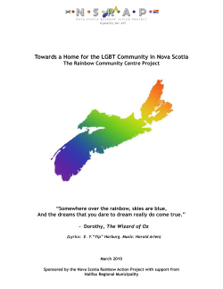 Towards a Home for the LGBT Community in Nova Scotia