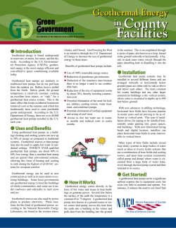 Geothermal Energy In County Facilities
