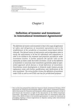 International Investment Law &ndash; Understanding Concepts
