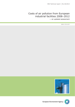 Costs of air pollution from European industrial facilities 2008
