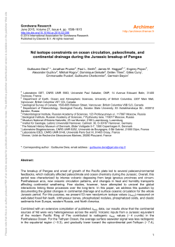 Nd isotope constraints on ocean circulation - Archimer
