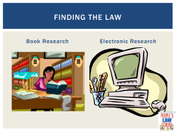 finding the law - University of Houston Law Center