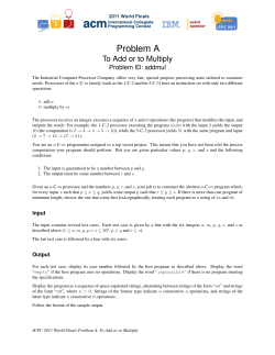 Problem A - ICPC @ Baylor