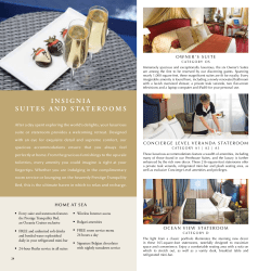InsIGnIA suItes And stAterooMs