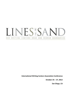 Individual Session Descriptions - Southern California Writing