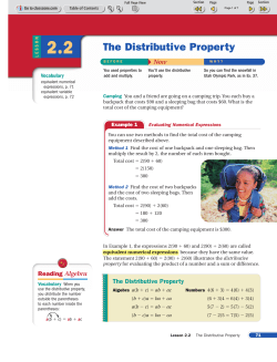 The Distributive Property