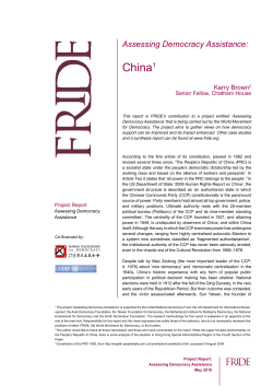 Assessing Democracy Assistance: China