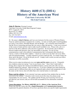 History 4600 (CI) (DHA) History of the American West
