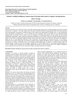 31 Students` multiple intelligences empowering to learning