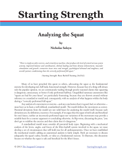 Analyzing the Squat