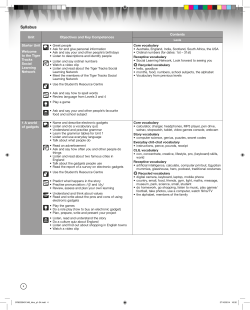 Syllabus - Macmillan Young Learners