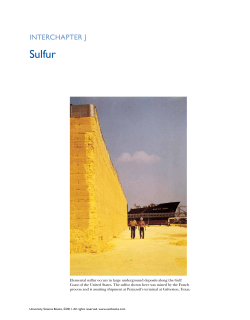 Sulfur - McQuarrie General Chemistry