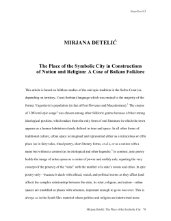 the place of the symbolic city in constructions of