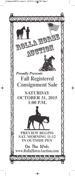Rolla horse auction
