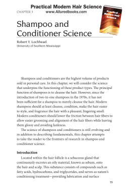 Shampoo and Conditioner Science