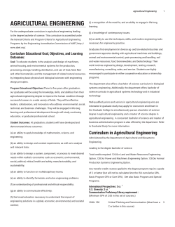 Agricultural Engineering - Iowa State University Catalog