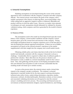 Actuarial Assumptions - Actuarial Considerations in Insurance