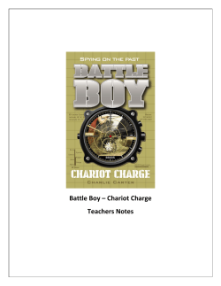 Battle Boy &ndash; Chariot Charge Teachers Notes
