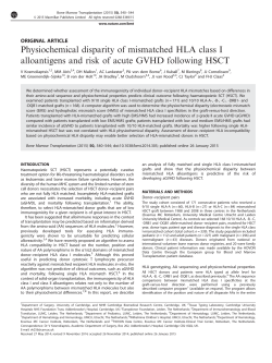 Physiochemical disparity of mismatched HLA class I