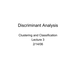 Discriminant Analysis