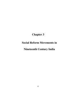 Chapter 3 Social Reform Movements in Nineteenth Century India