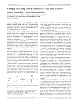 Nitrogen-containing carbon nanotubes as solid base catalysts{