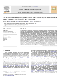 Stand level estimation of root respiration for two