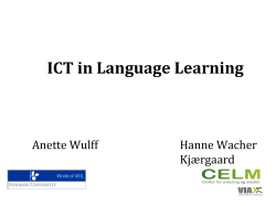 ICT in Language Learning - VISL