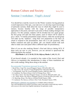 Seminar 3 Worksheet Aeneid 2016