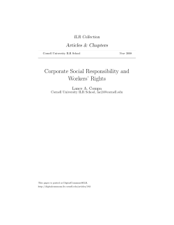 Corporate Social Responsibility and Workers` Rights