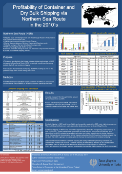 Profitability of Container and Dry Bulk Shipping via Northern Sea