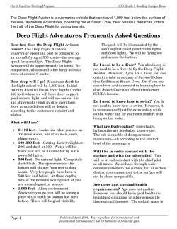 Deep Flight Adventures: Frequently Asked Questions