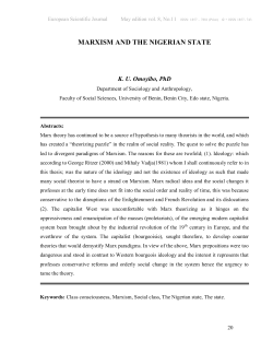 Marxism And The Nigerian State