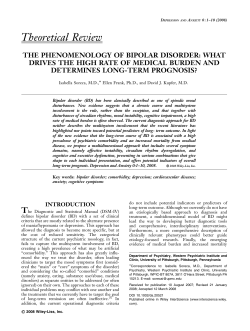 The phenomenology of bipolar disorder: what