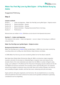 Make You Feel My Love by Bob Dylan