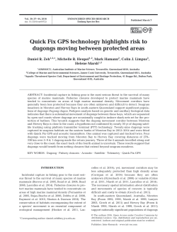 Quick Fix GPS technology highlights risk to dugongs moving